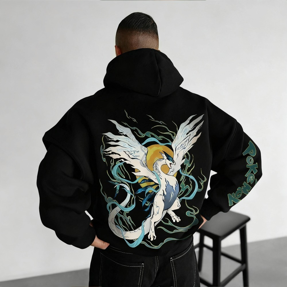 Winter Clothing Anime - Pokémon Lugia genuino Anime impreso jersey