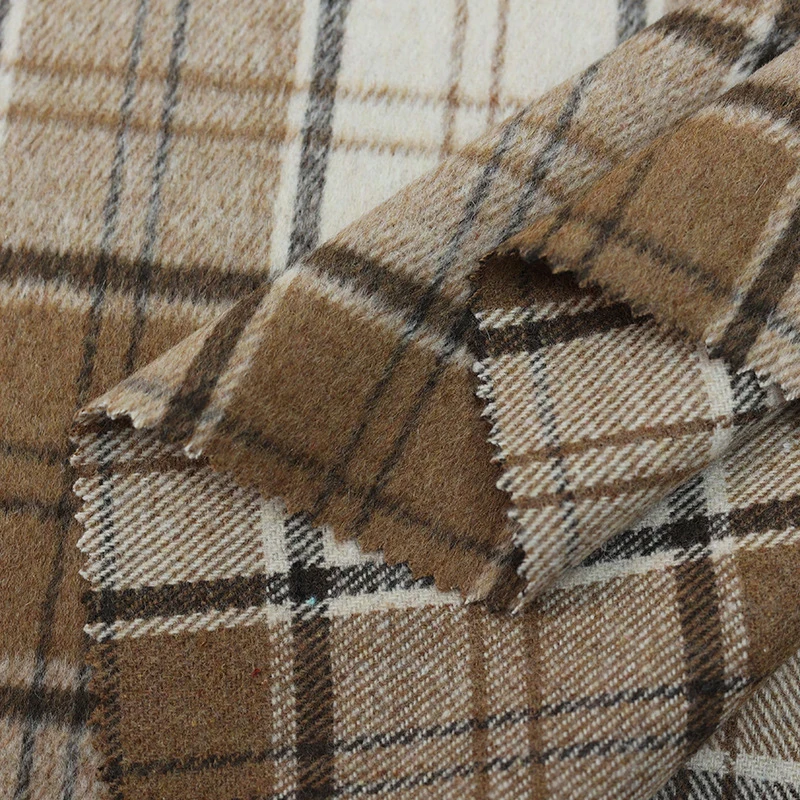 Winter Clothing For Woman - Tela de Lana a Cuadros Vintage,