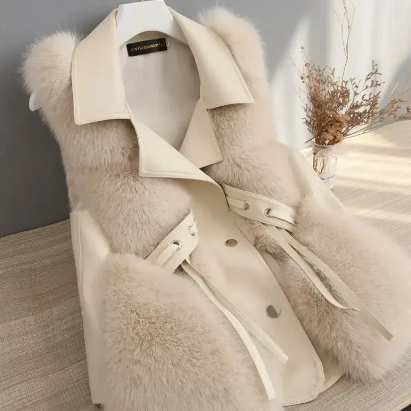 Winter Clothing On Sale - Chaleco de Color liso con cordones