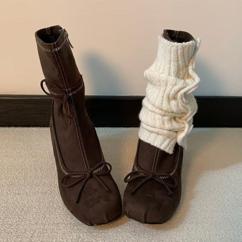 Botas de tacón alto con lazo p - Winter Clothing For Woman reseña y precio