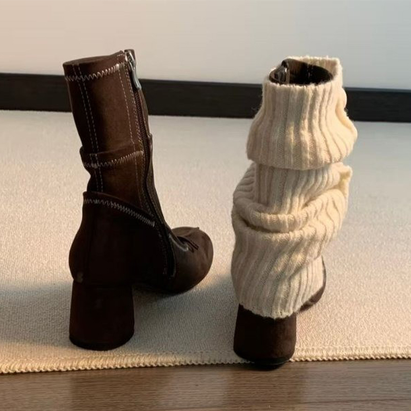 Botas de tacón alto con lazo p - Winter Clothing For Woman reseña y precio