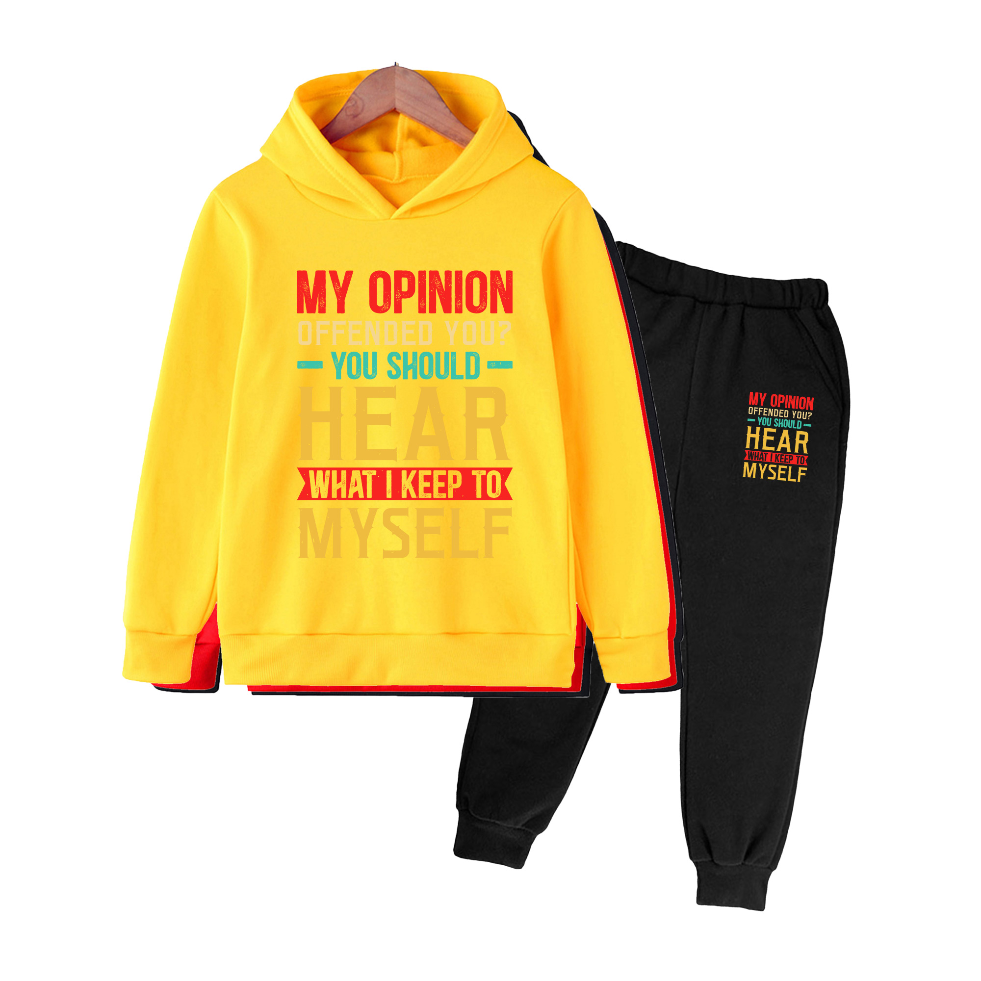 Conjunto de sudadera con capuc - Winter Clothing Quotes reseña y precio
