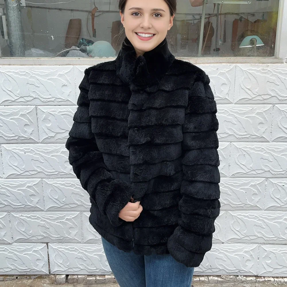OFTBUY abrigo de piel auténtic - Winter Clothing Store reseña y precio
