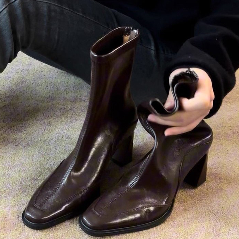 Botines de tacón alto para muj - Winter Clothing For Woman reseña y precio